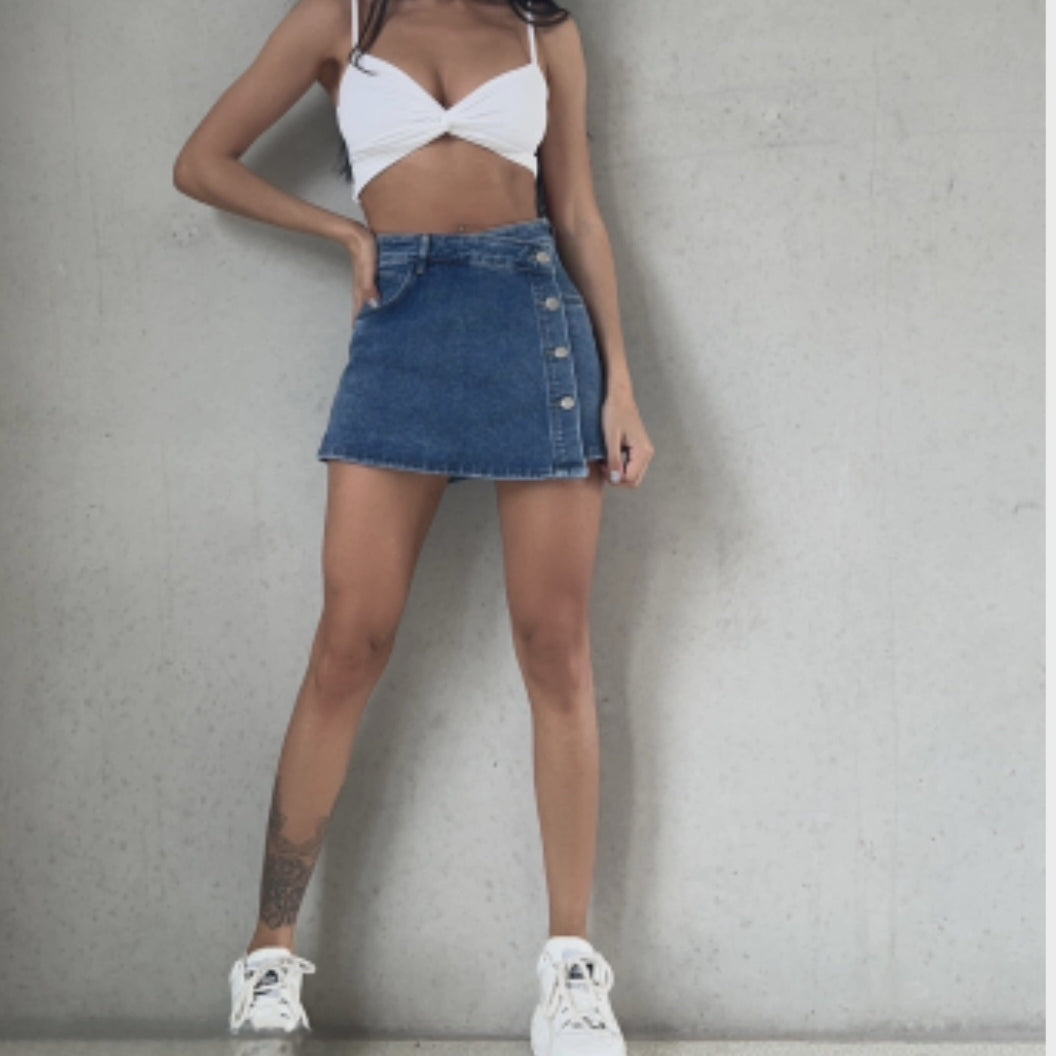 Denim skort redial