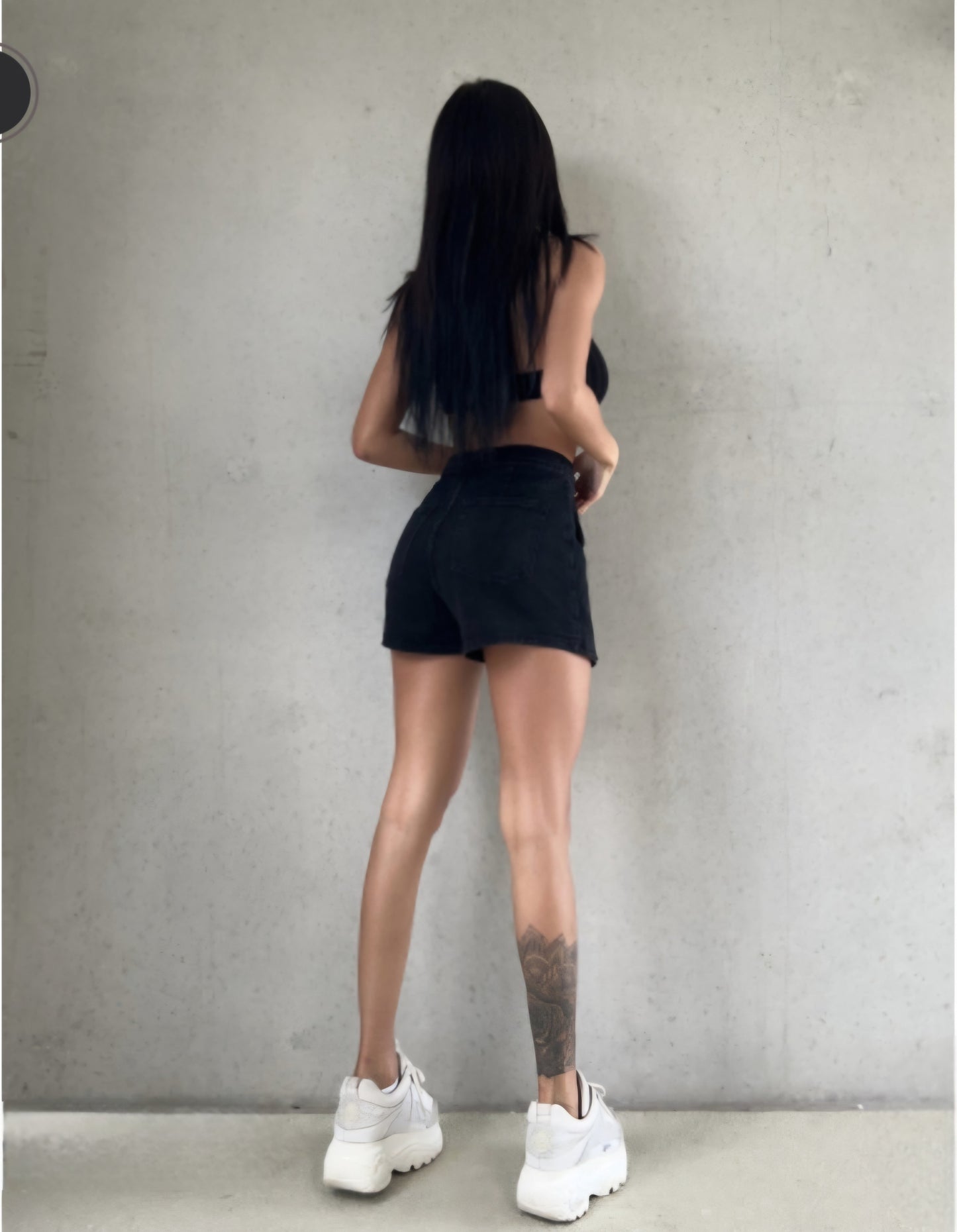 Denim skort zwart redial