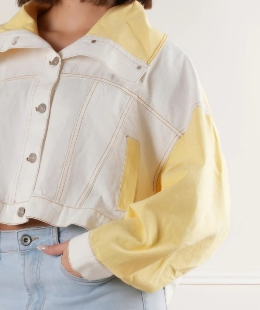 Denim jacket 2-color yellow