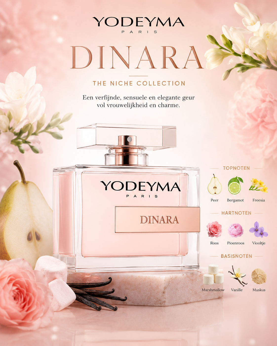 Dinara – Yodeyma Paris | Poederig Bloemen Parfum | The Niche Collection