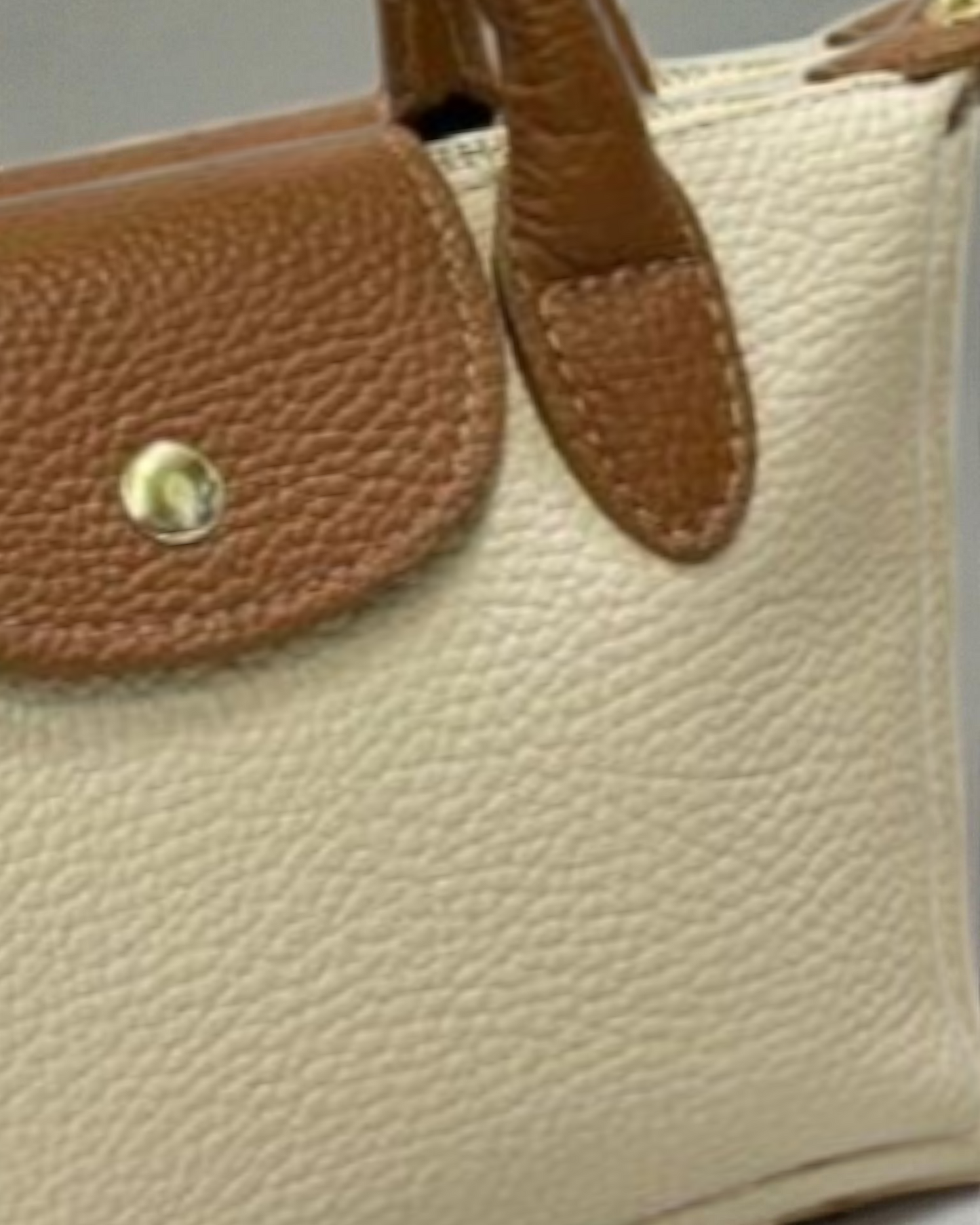 Maive bag echt leder beige