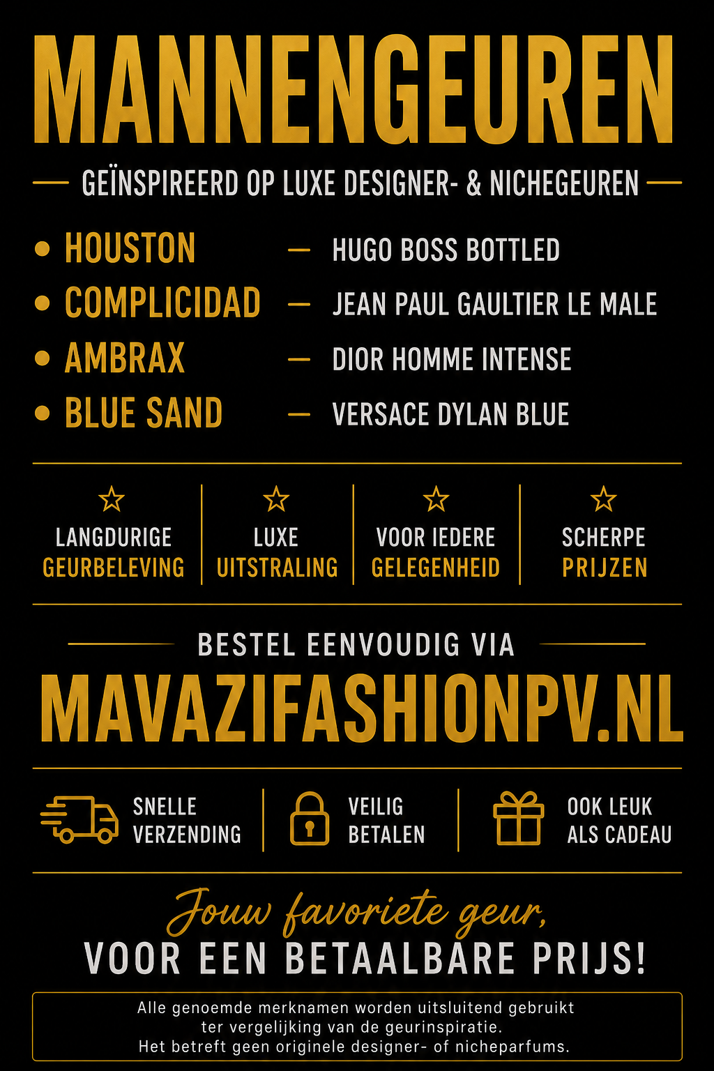 Parfums op bestelling