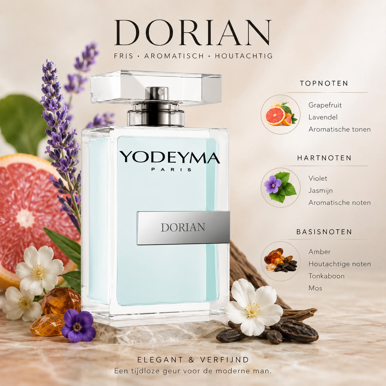 Yodeyma Dorian Herenparfum | Fris, Aromatisch & Houtachtig
