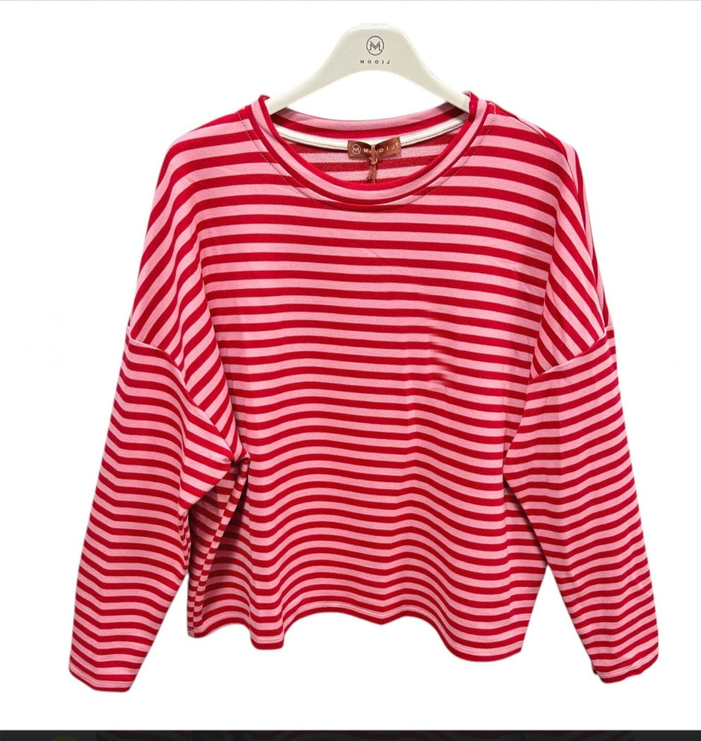 Oversized Mia shirt rood/rose