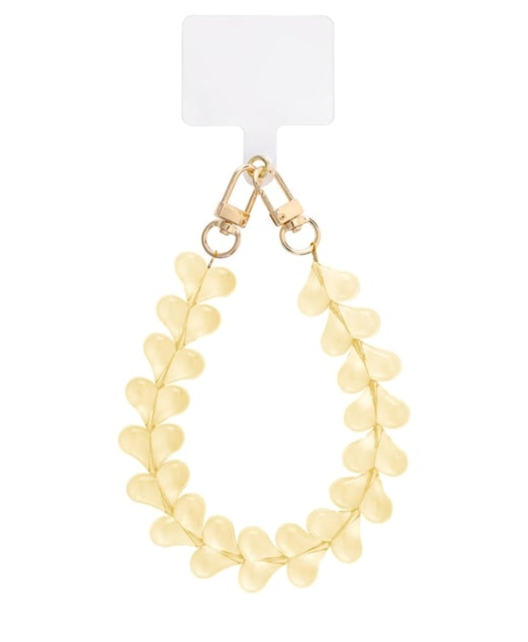 Telefoonkoord / Tashanger β Gele Hartjes