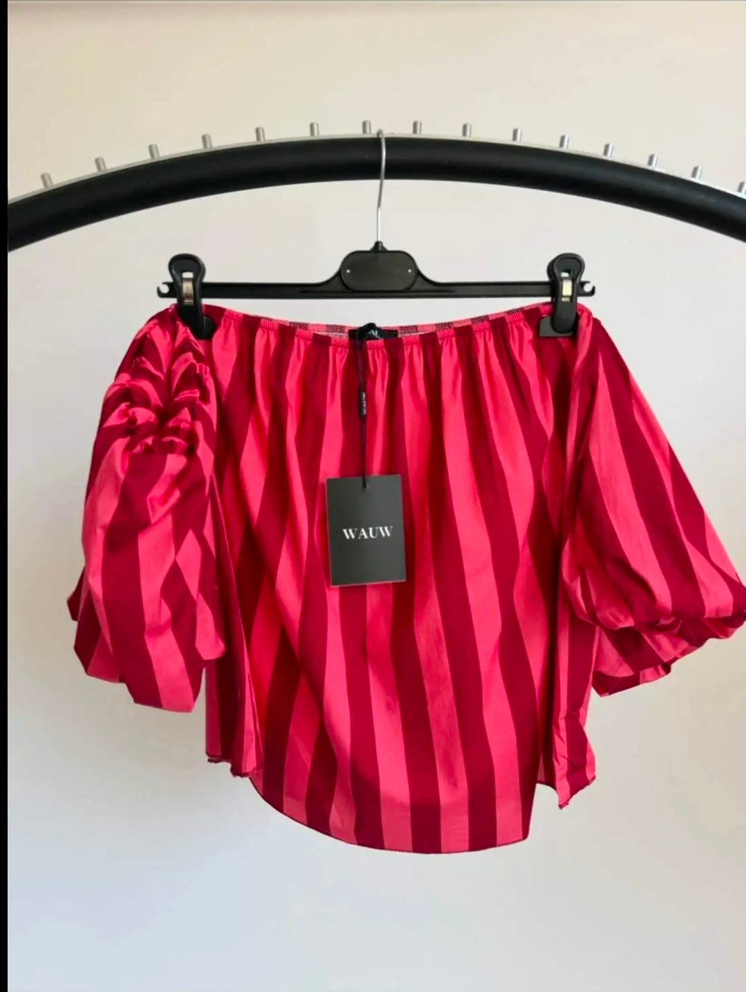 Off shoulder stripe top