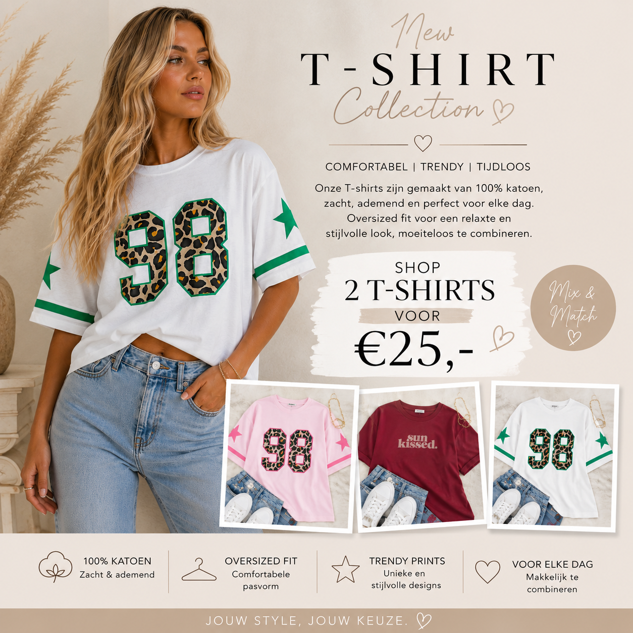 T-Shirts 2 voor €25