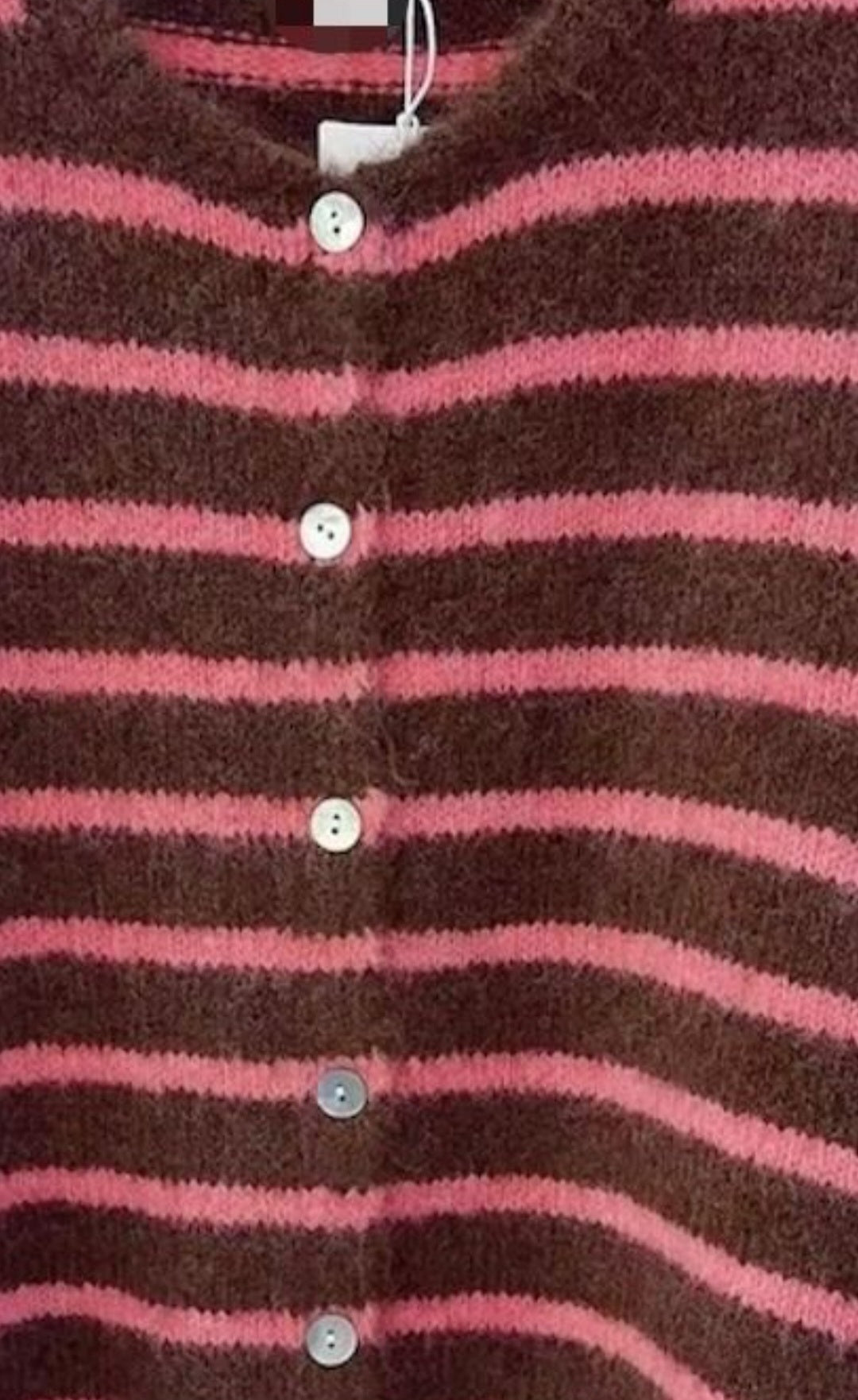 Soft Knit Vest Coffee/Rose – Gestreept damesvest