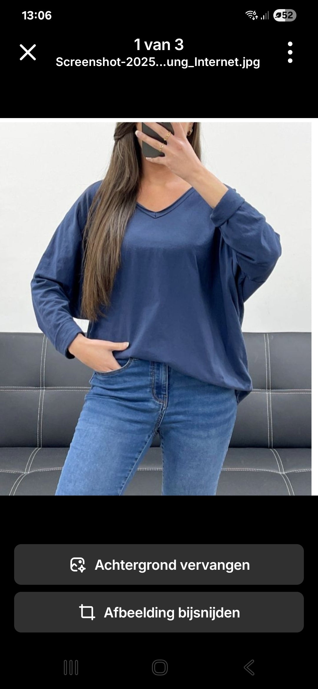 Basic Navy V-Hals Longsleeve – Tijdloos & Comfortabel