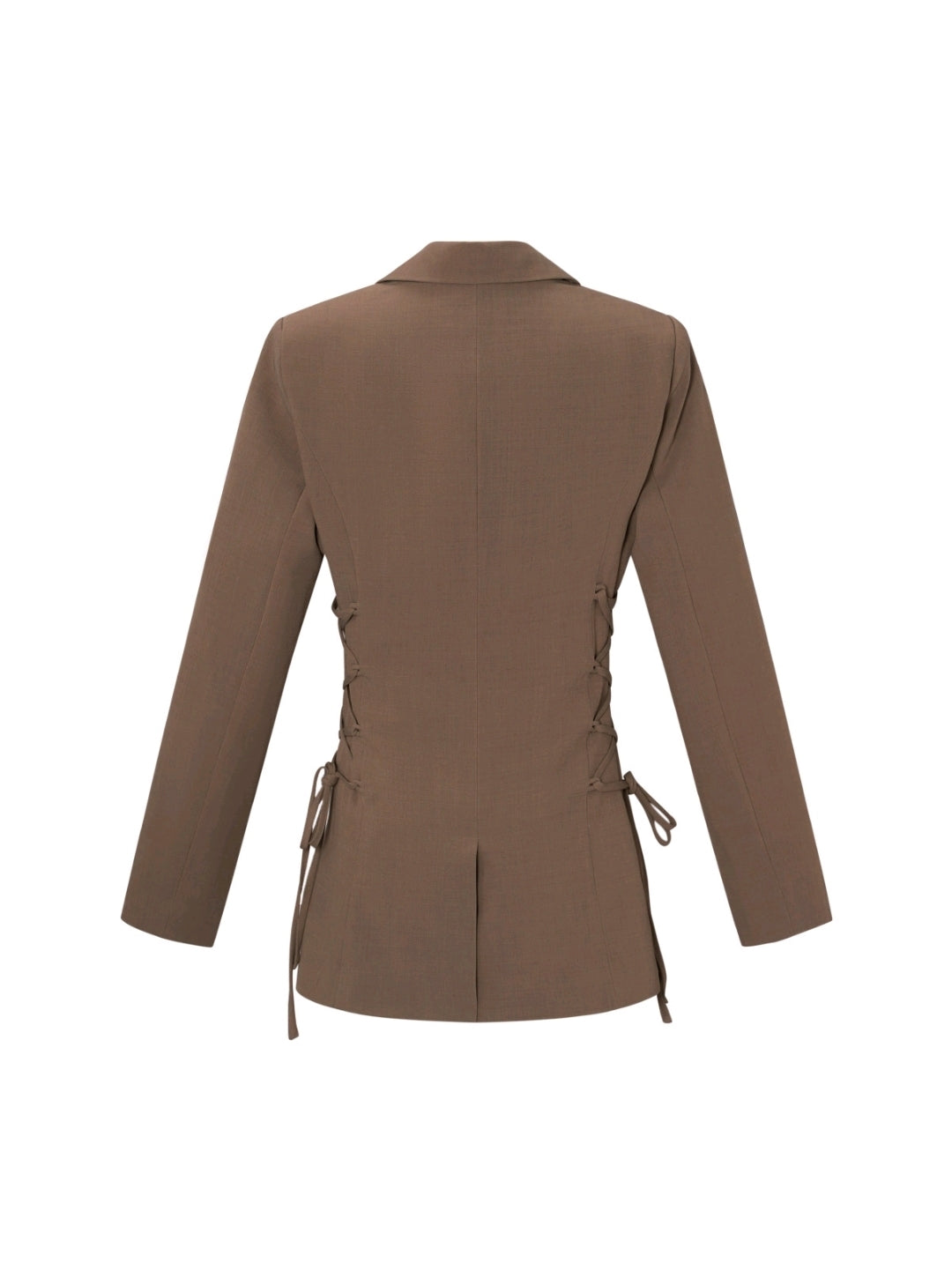 Getailleerde Blazer met vetersluiting | brown
