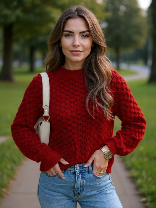 Knit sweater bordeaux