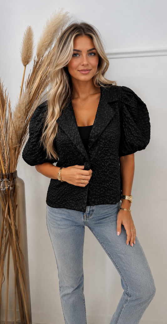 Mina spring blazer zwart