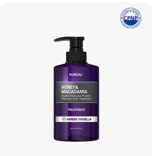 KUNDAL Honey & Macadamia Protein Treatment – Amber Vanilla | 500 ml