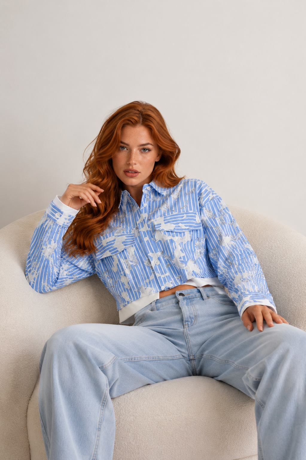 Striped Blouse Blauw – Gestreepte Damesblouse voor Lente & Zomer