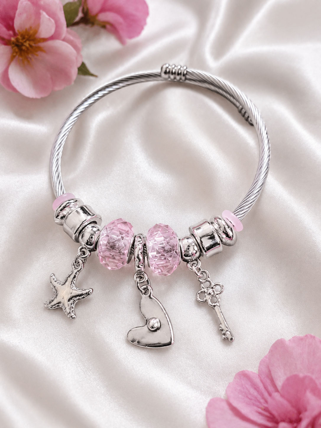 Charm Armband Sweet Pink