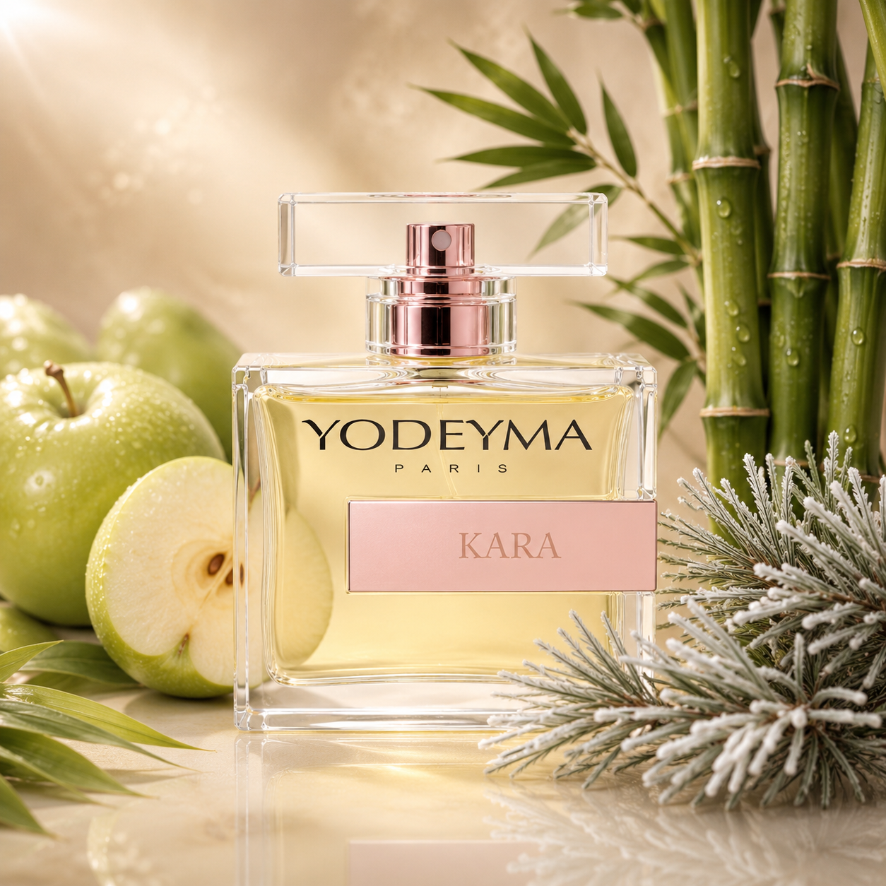Yodeyma Kara Eau de Parfum damesparfum met groene appel, bamboe en cederhout – frisse luxe damesgeur online kopen bij Mavazi Fashion PV