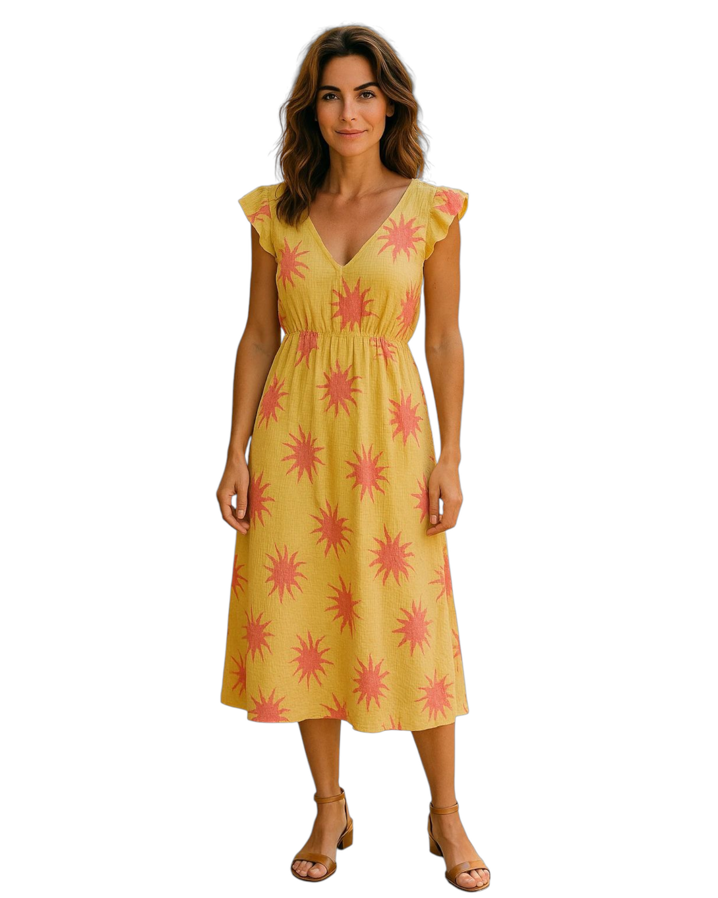 Solar dress geel