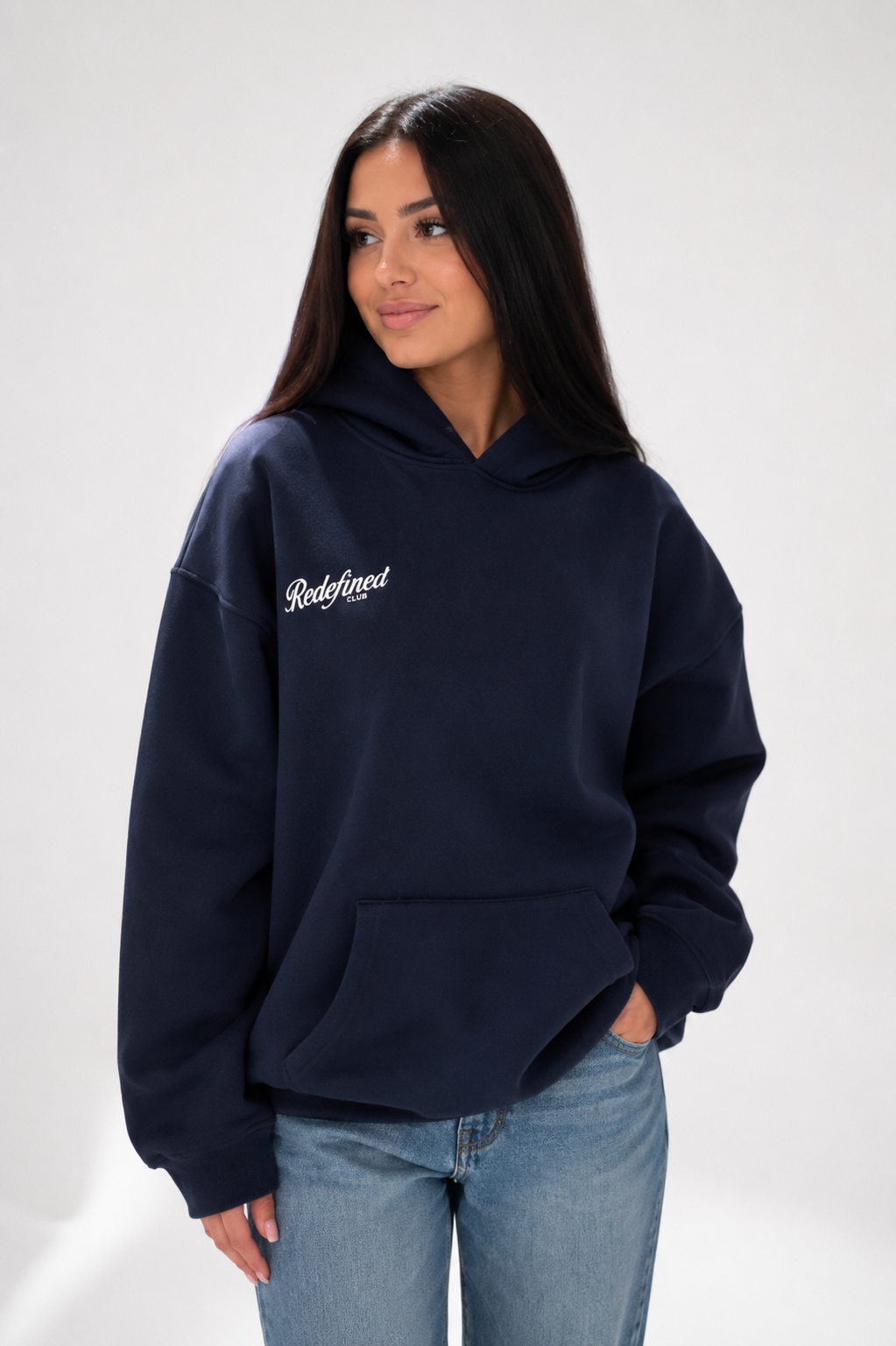 Redefined Club Hoody Navy – Hoodie met Opdruk | Dames