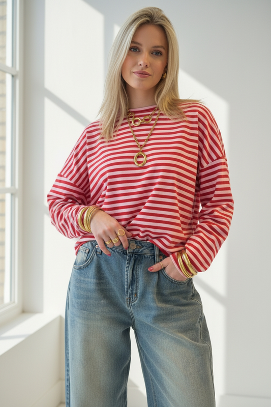 oversized Mia shirt koraal/roze