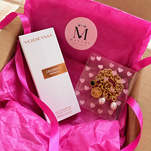 Gift Set – Yodeyma Celebrity Woman & RVS Zon-Maan Bedelketting