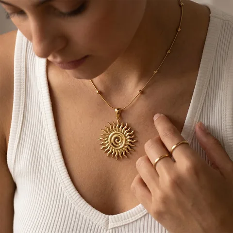 Zonneketting Roestvrij Staal – Goudkleurig
