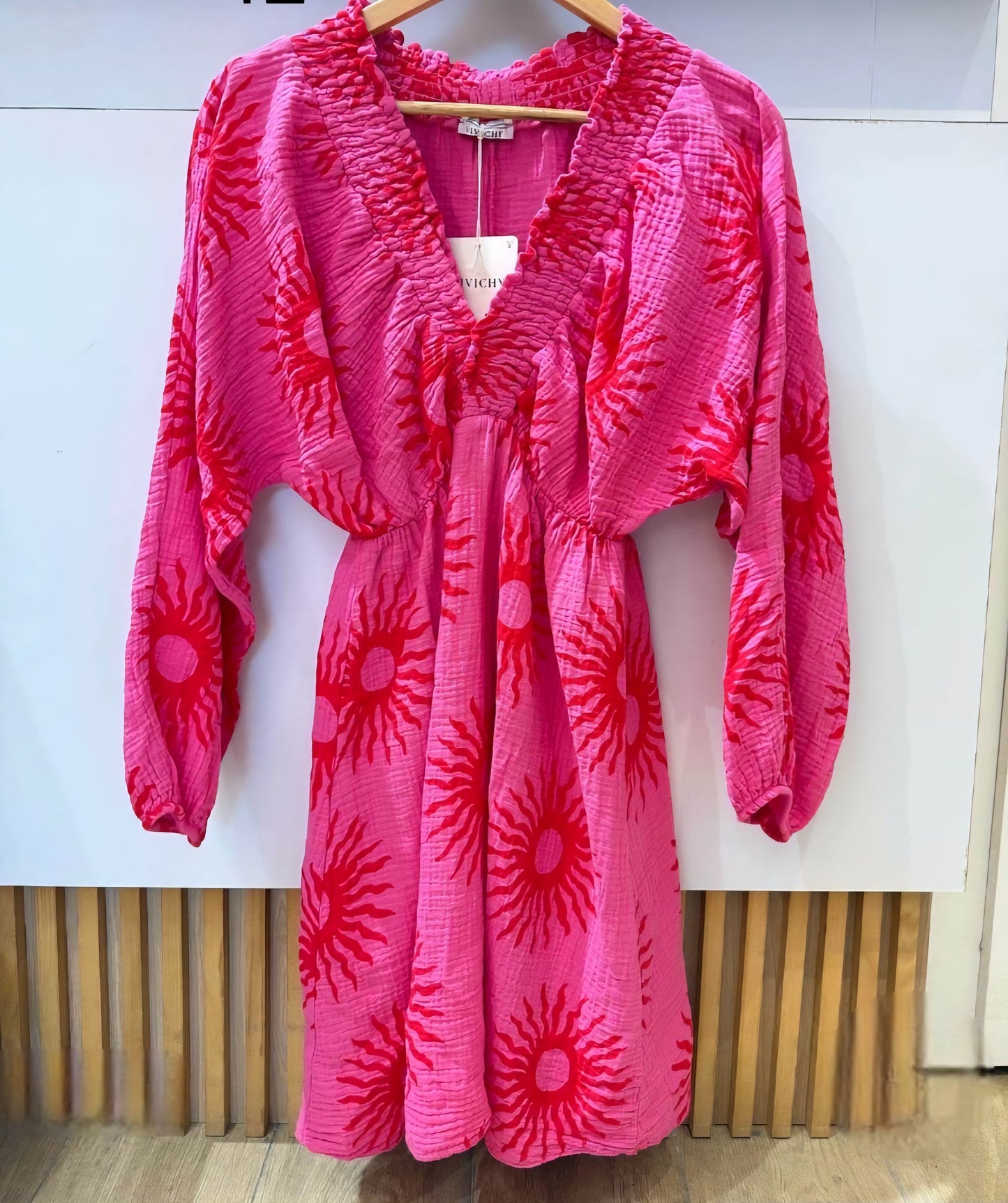 Solar jurk - fuschia 36 t/m 48