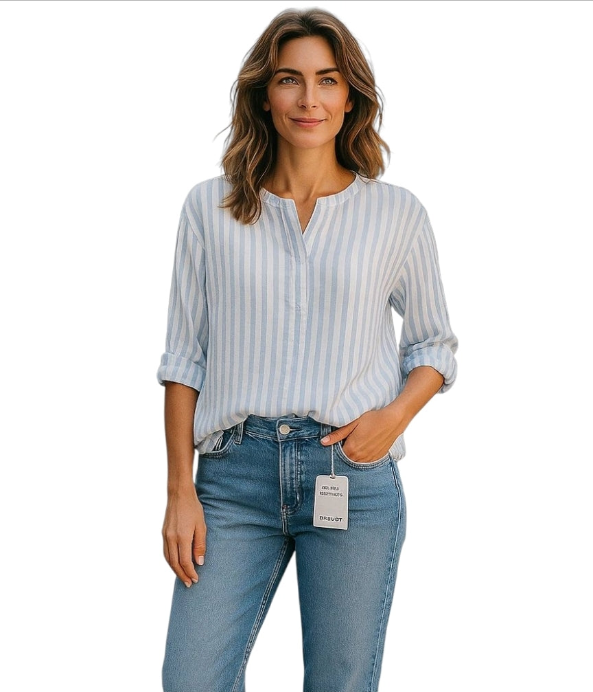 Striped blouse lichtblauw
