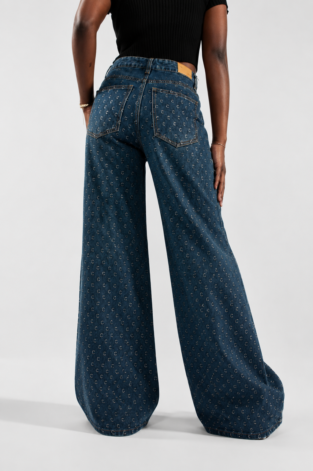 Lucie C-Strass Jeans – Wide Fit Denim met Strass Steentjes
