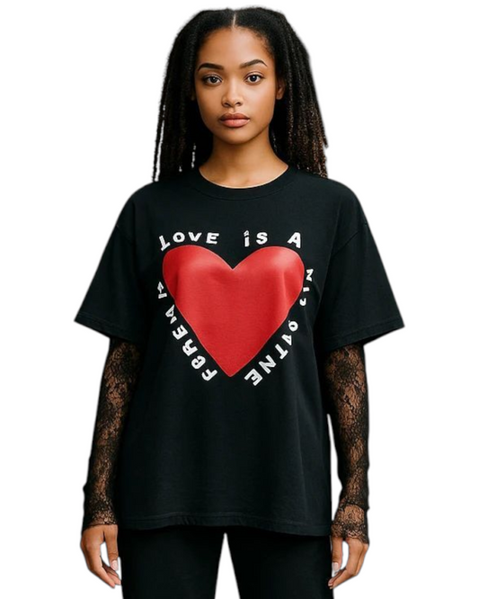Lace T-shirt love is a Kiss on your forehead ♡