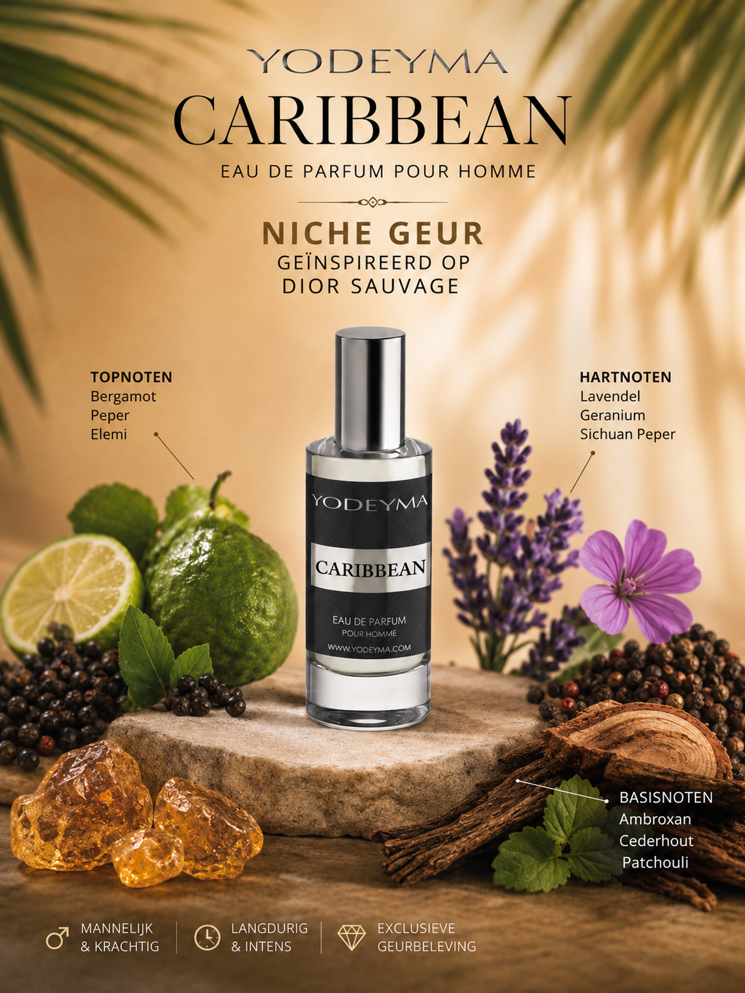 Caribbean Yodeyma | Frisse herengeur geïnspireerd op Dior Sauvage