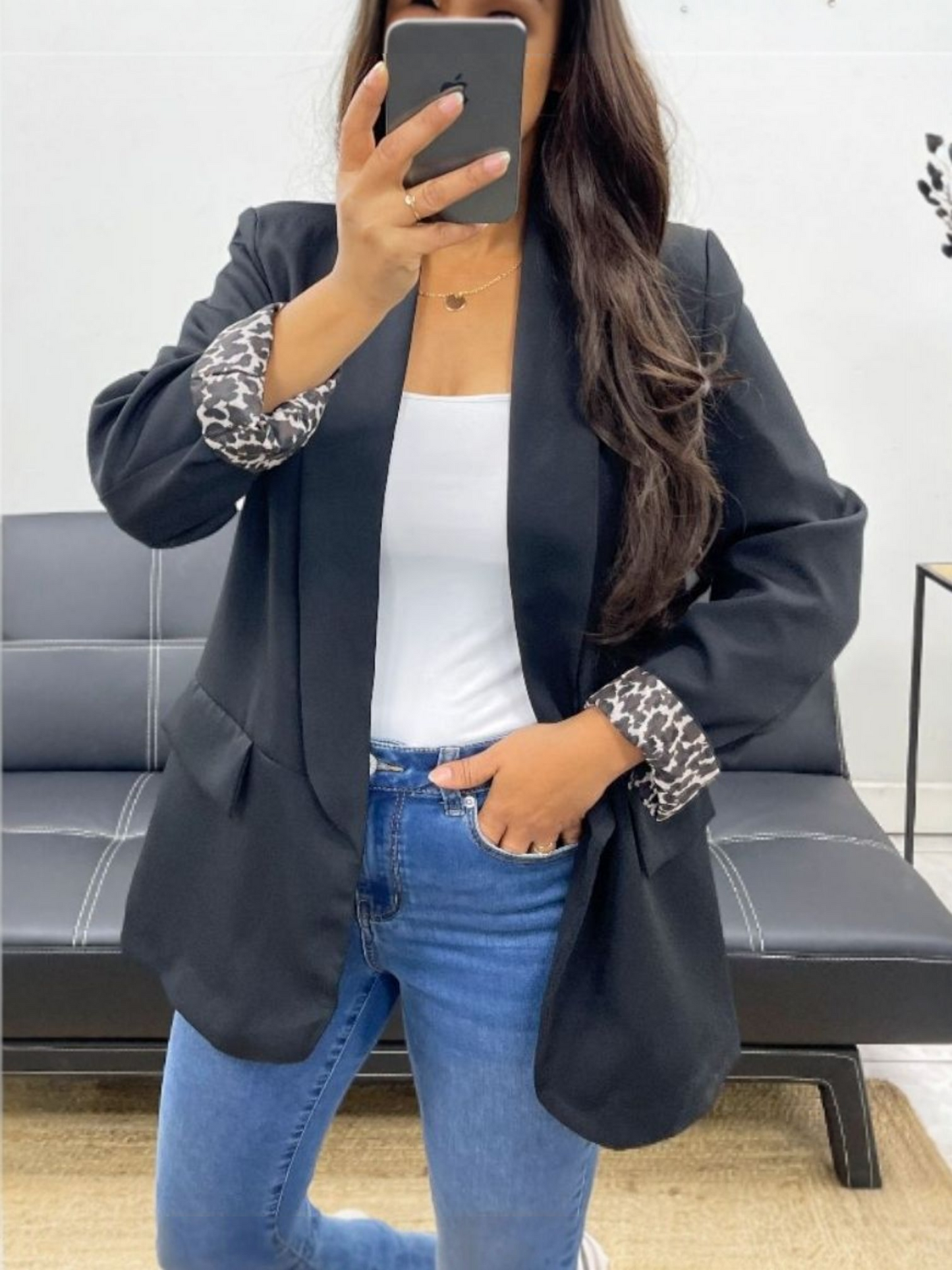 Blazer leopard |zwart