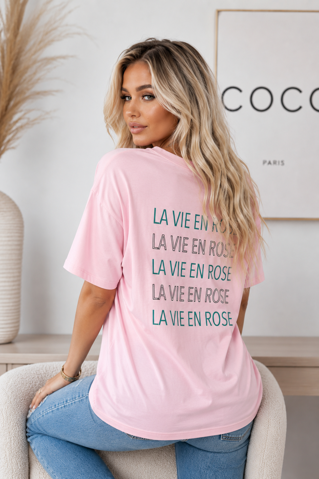 La vie rose t-shirt pink