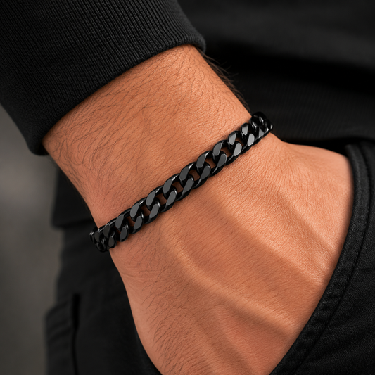 Schakelarmband 7 mm – Zwart
